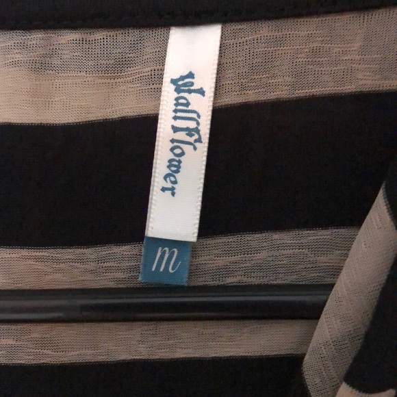 Black and Tan striped long sleeve shirt - Picture 3 of 6